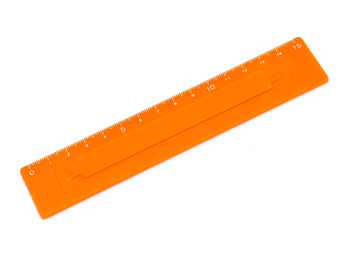 スリットルーラーP１５cm  品番：110200040 無地 オレンジマダー,固定も移動も自在にできる定規,ずれない定規,滑らない定規・non-slip ruler